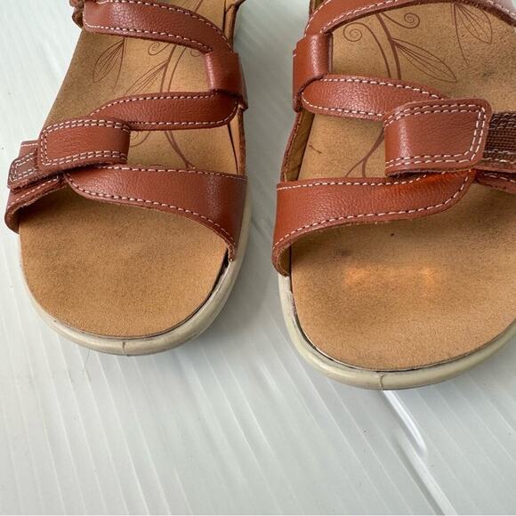 Revere Emerald Cognac leather sandals women’s size 7 - Picture 7 of 10